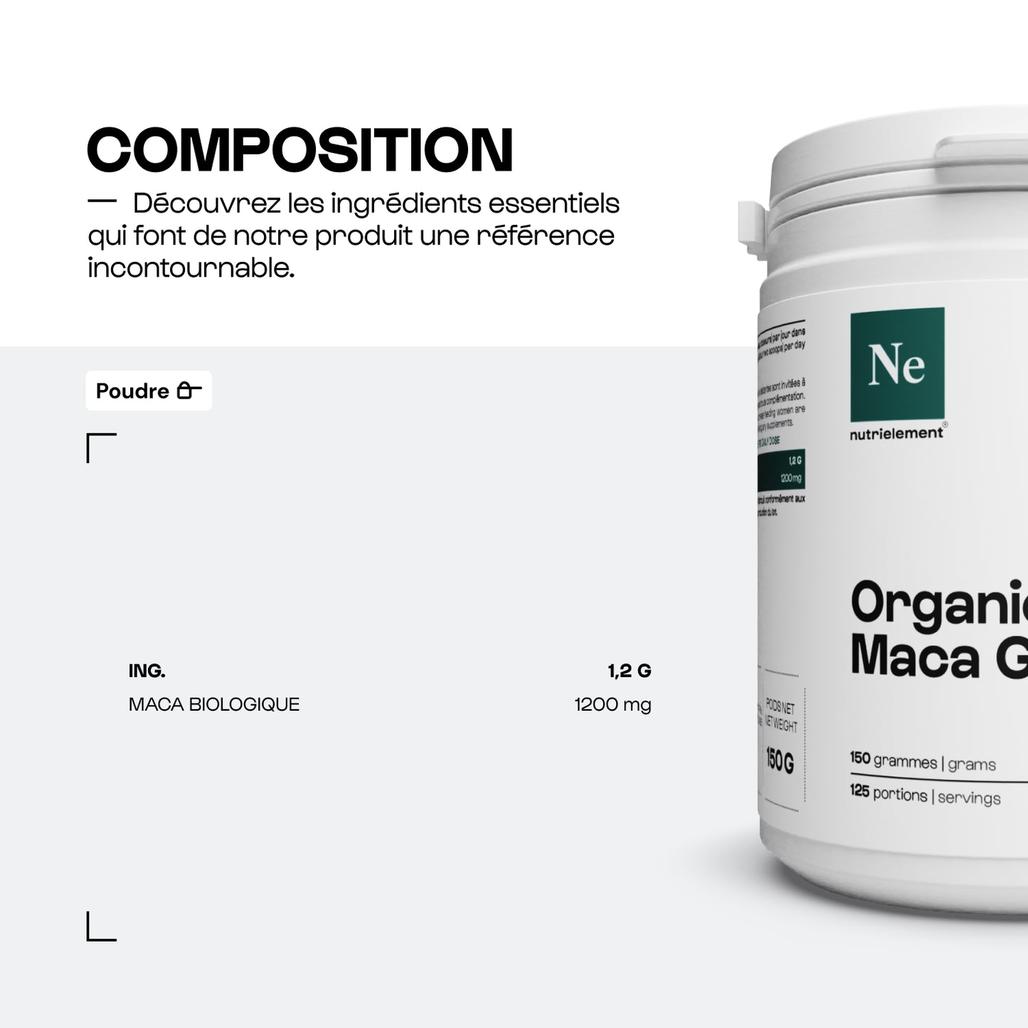 Maca organisches Pulver