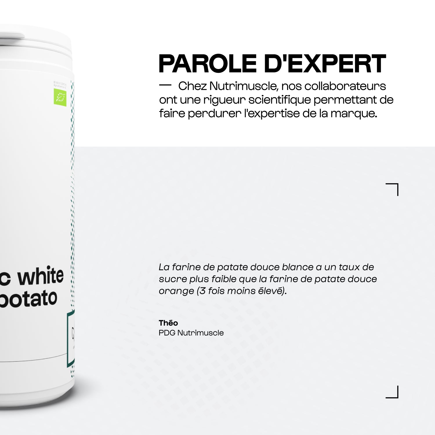 Farine de patate douce blanche biologique