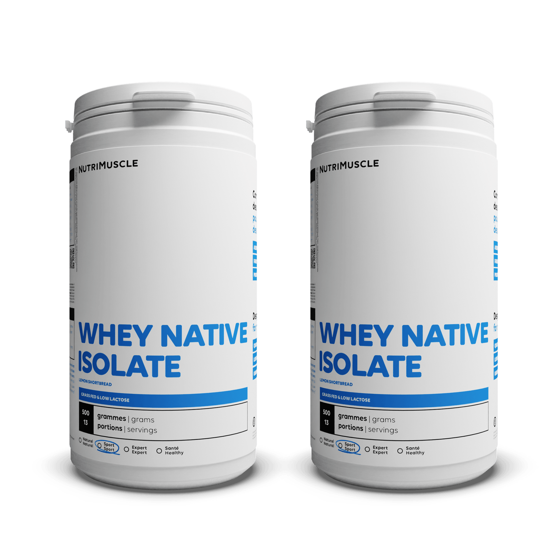 Nutrimuscle Protéines Sablé Citron / 1.00 kg Whey Native Isolate (Low lactose)